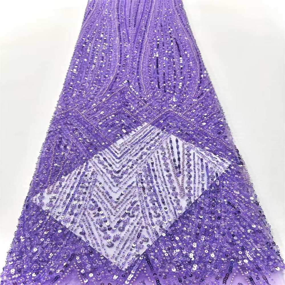 Beaded Tulle Fabric HN291