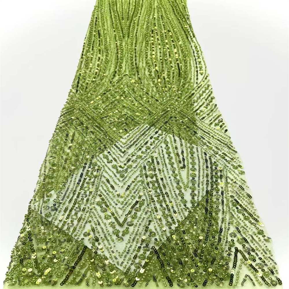 Beaded Tulle Fabric HN291
