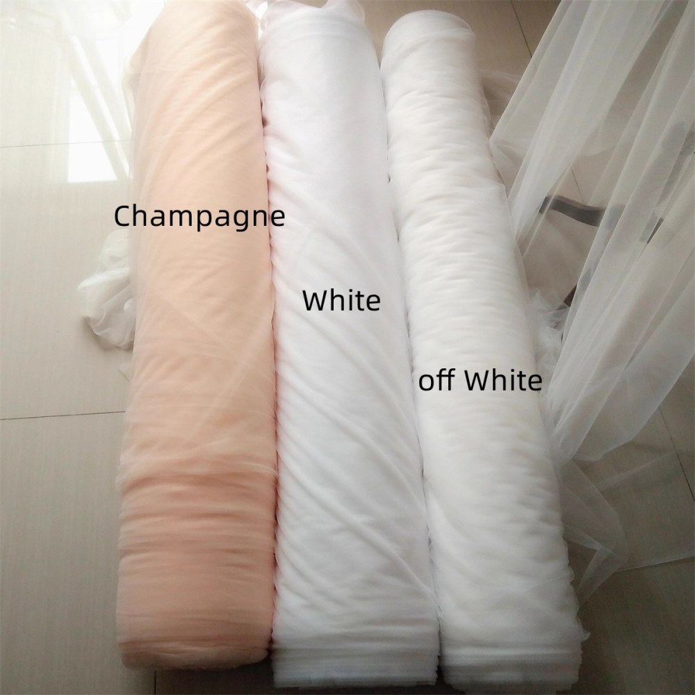 10 Yards Bridal Tulle Fabric, Wedding Mesh Fabric, Net Fabric for Bridal Veil, 118 inch Width, | Love in Lace | NO. YXG001