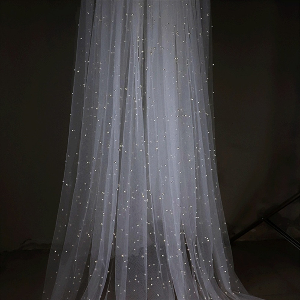 5 Yards Pearl Mesh Fabric, Pearl Tulle Fabric, Net Fabric with Pearls | Love in Lace | NO. FYG001