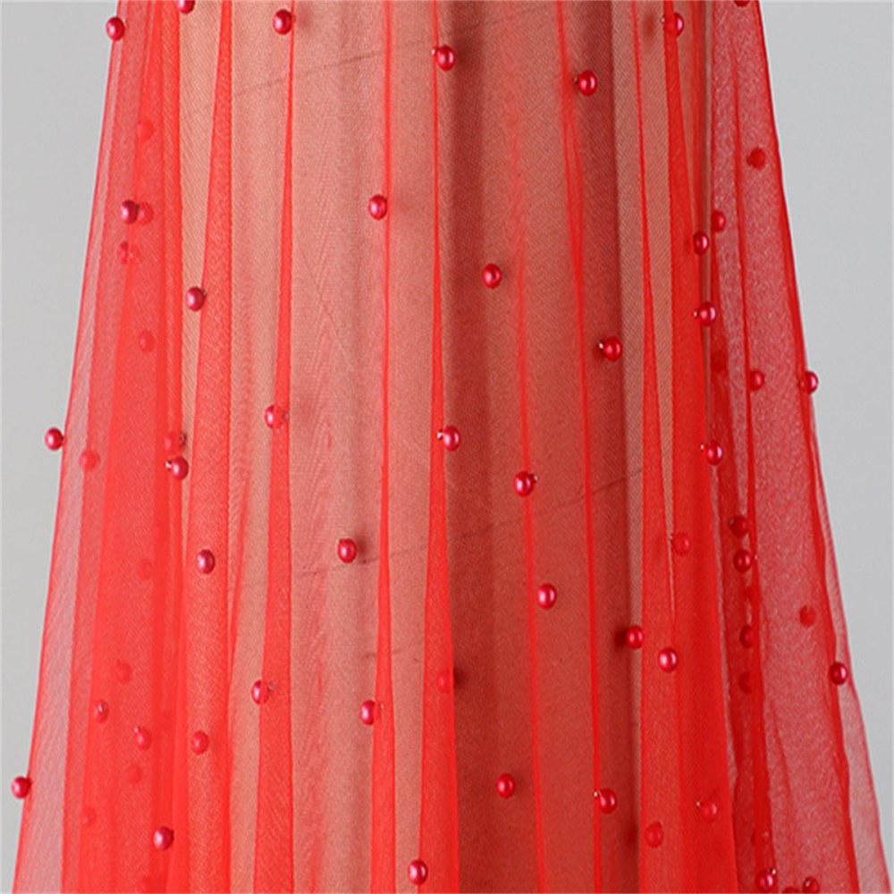 5 Yards Pearl Mesh Fabric, Pearl Tulle Fabric, Net Fabric with Pearls | Love in Lace | NO. FYG001