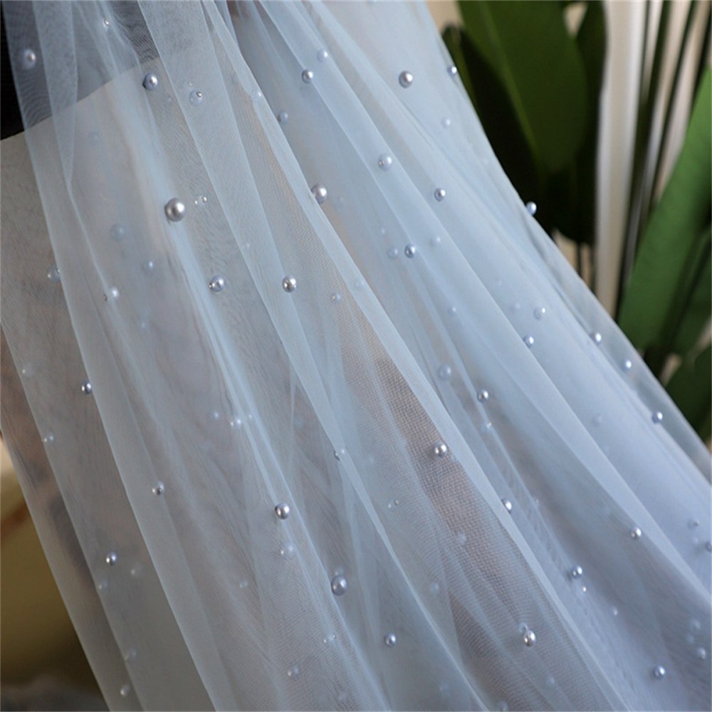 5 Yards Pearl Mesh Fabric, Pearl Tulle Fabric, Net Fabric with Pearls | Love in Lace | NO. FYG001