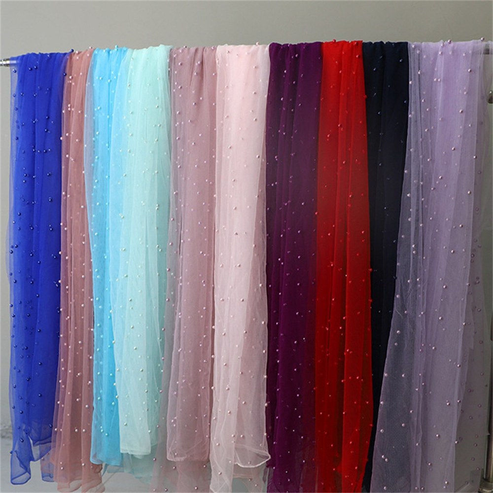 5 Yards Pearl Mesh Fabric, Pearl Tulle Fabric, Net Fabric with Pearls | Love in Lace | NO. FYG001