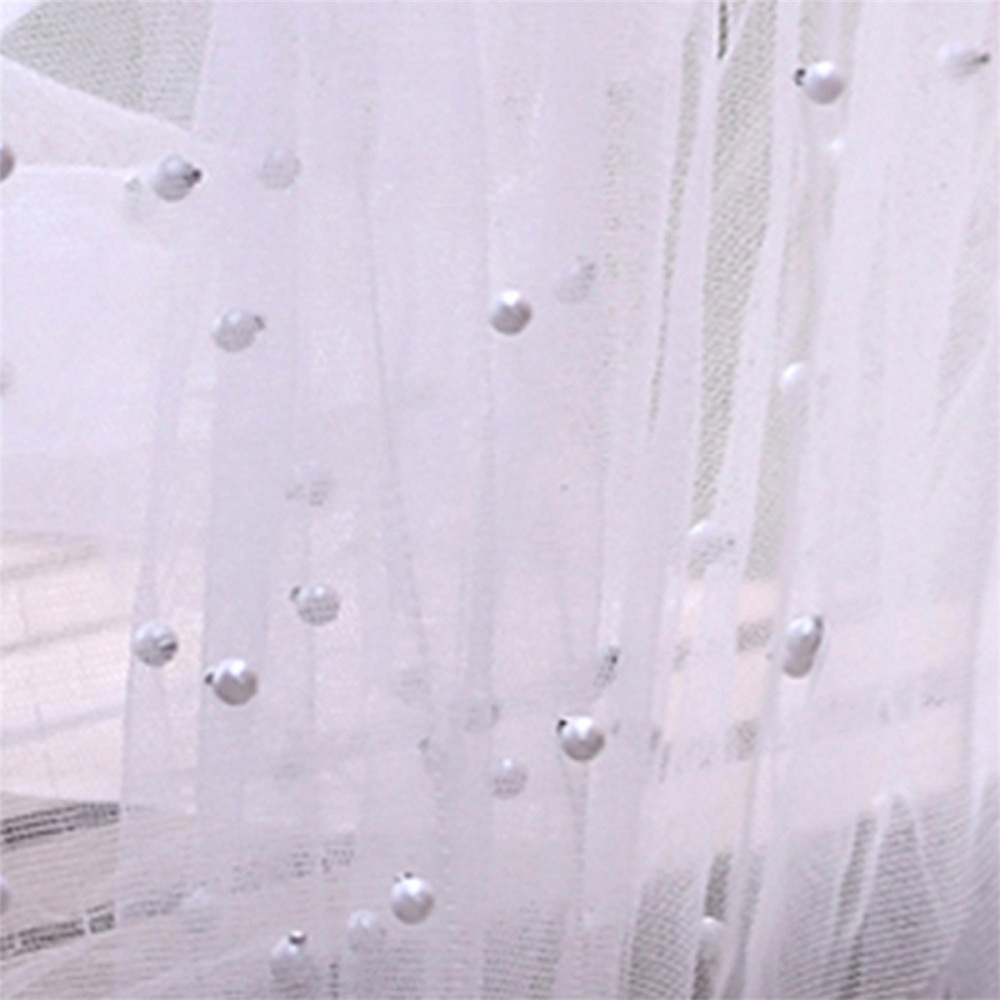 5 Yards Pearl Mesh Fabric, Pearl Tulle Fabric, Net Fabric with Pearls, 118 inch Width | Love in Lace | NO. YL001