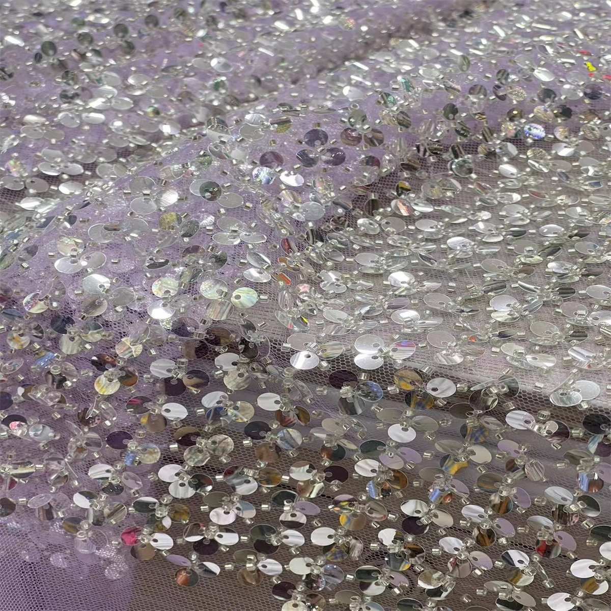 5 Yards Sequin Beaded Lace Fabric – Luxury Wedding Gown and Evening Dress Material | Love in Lace