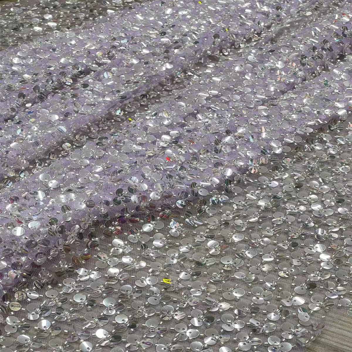 5 Yards Sequin Beaded Lace Fabric – Luxury Wedding Gown and Evening Dress Material | Love in Lace