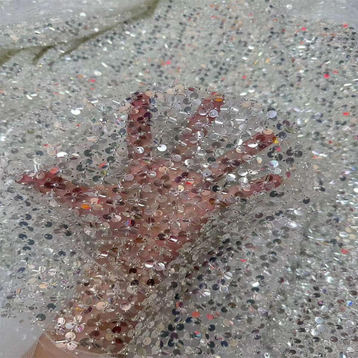 5 Yards Sequin Beaded Lace Fabric – Luxury Wedding Gown and Evening Dress Material | Love in Lace