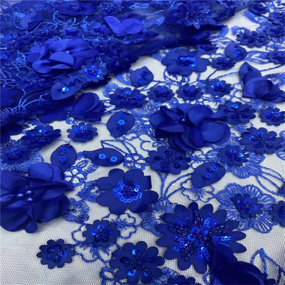 5 Yards Beaded Mesh Fabric, Beaded Tulle Fabric with Beads, 3D Flowers, Petals & Sequins  | Love in Lace | NO. JLT207