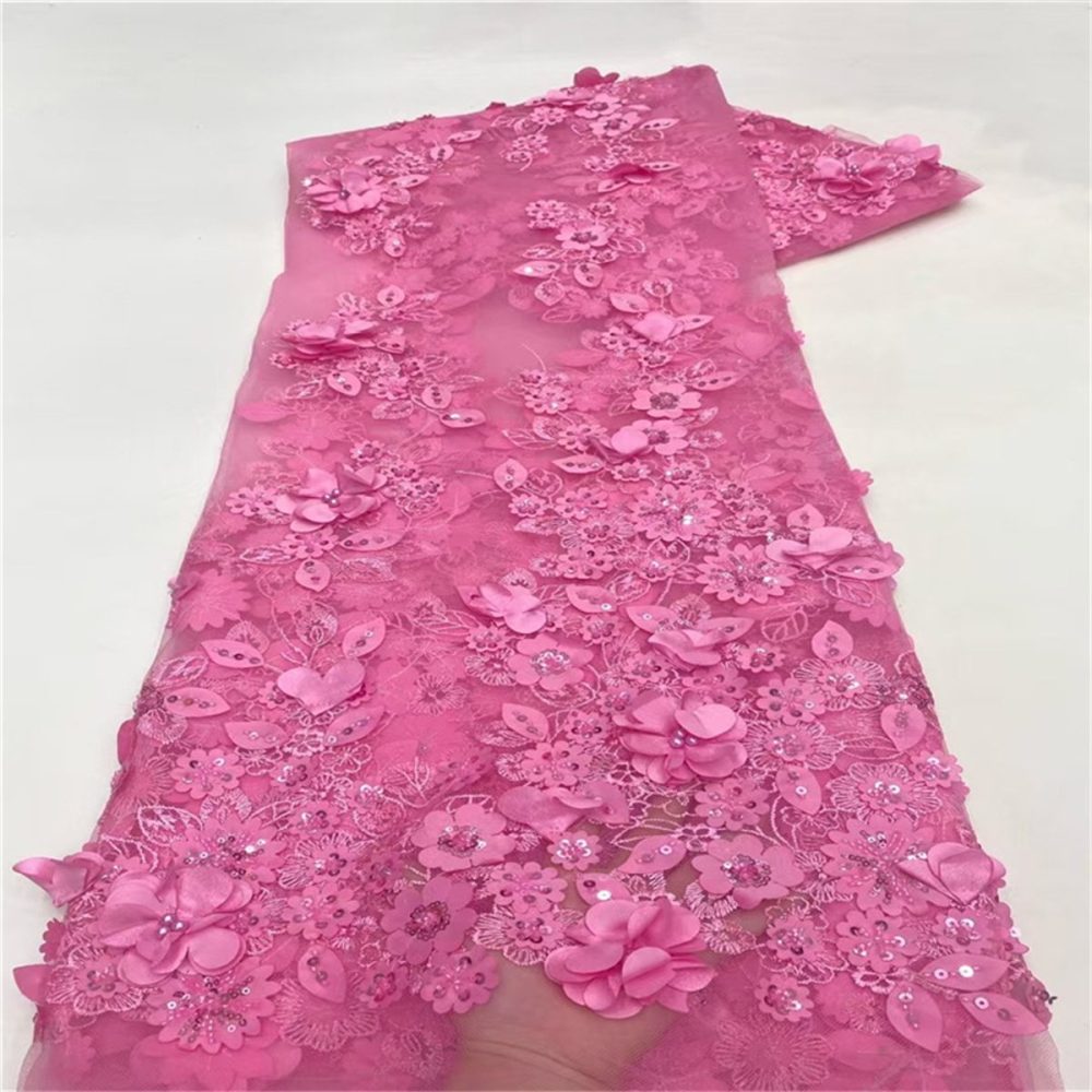 5 Yards Beaded Mesh Fabric, Beaded Tulle Fabric with Beads, 3D Flowers, Petals & Sequins  | Love in Lace | NO. JLT207