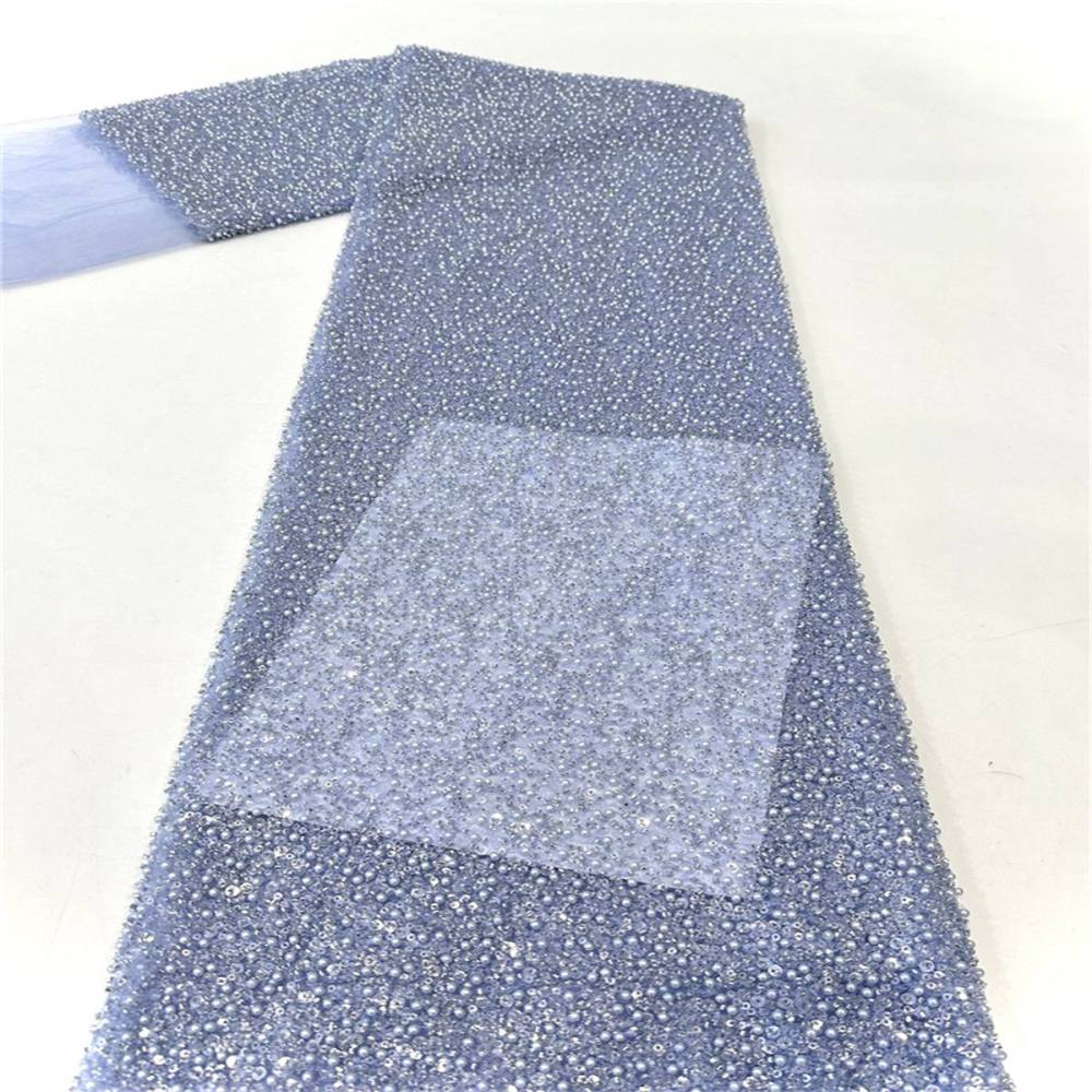 5 Yards Beaded Lace Fabric