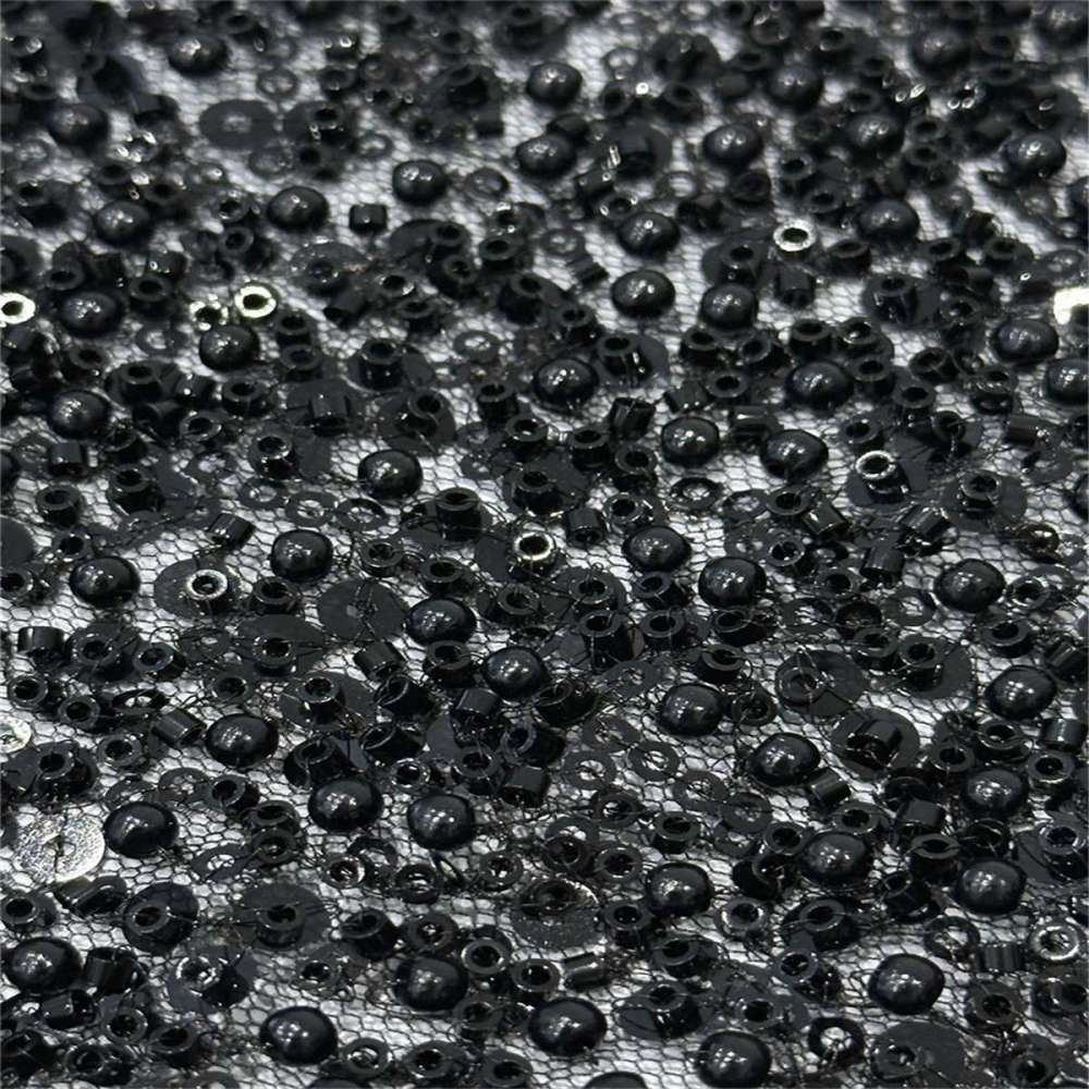 5 Yards Beaded Lace Fabric