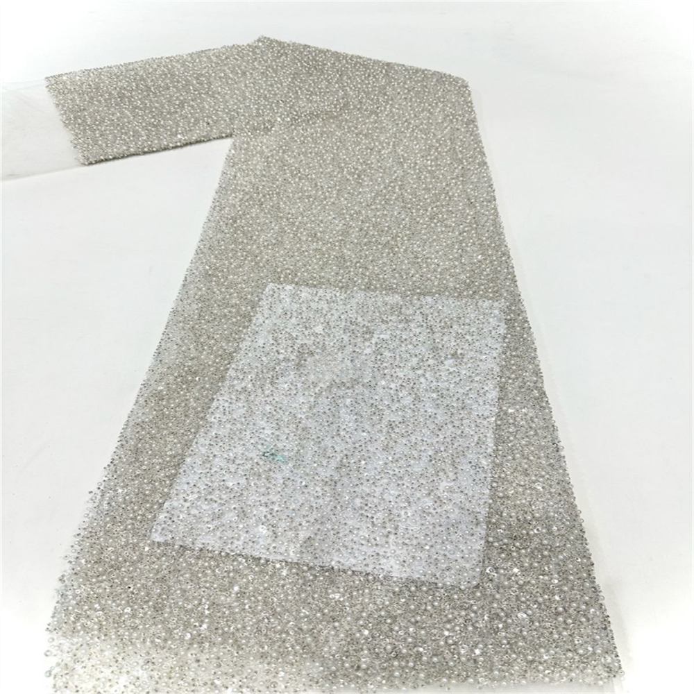 5 Yards Beaded Lace Fabric