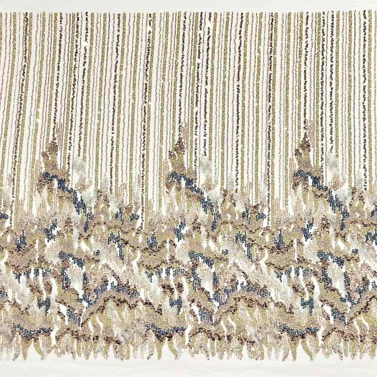 5 Yards Beaded Mesh Fabric, Multicolor Beaded Tulle Fabric with Beads & Sequins | Love in Lace | NO. HN170