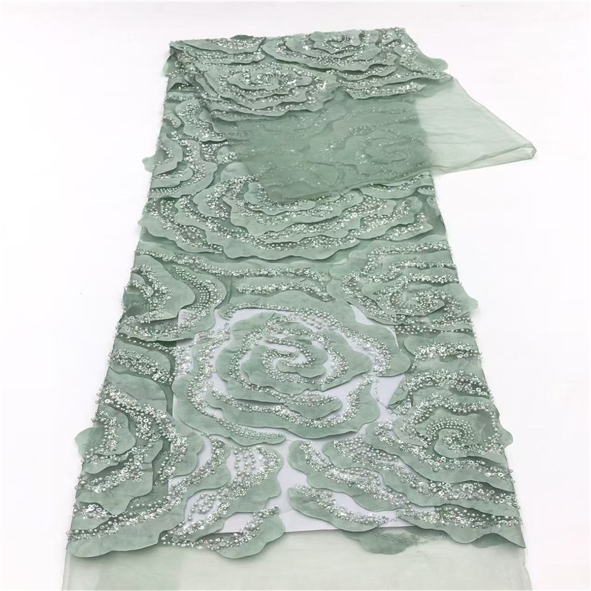 3D Floral Tulle Fabric JLT211