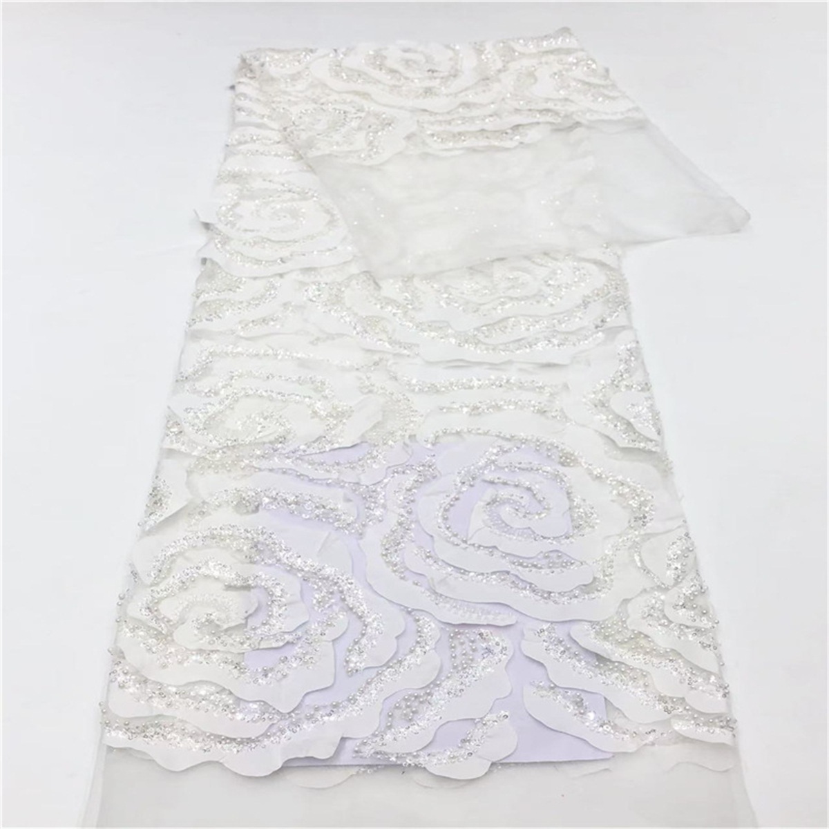 3D Floral Tulle Fabric JLT211