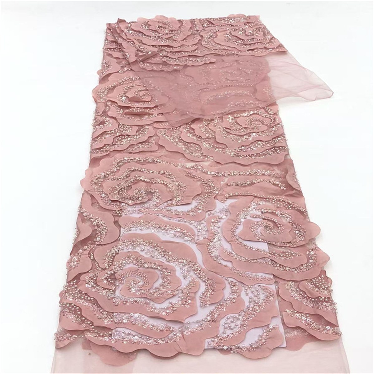 3D Floral Tulle Fabric JLT211