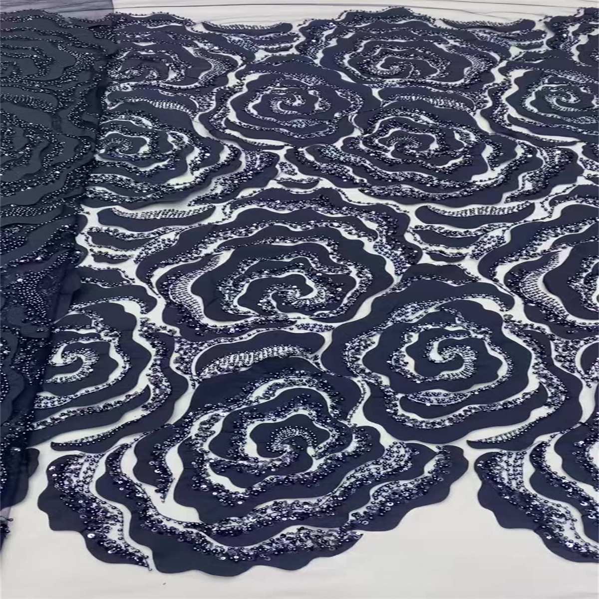 3D Floral Tulle Fabric NA020