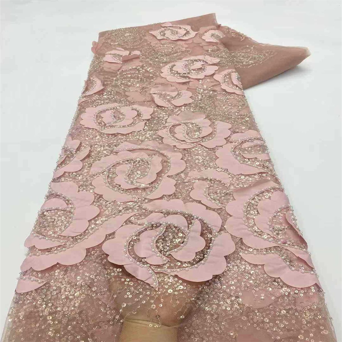 3D Flowers, Sequins, Pearls, Beads, Wedding, Evening