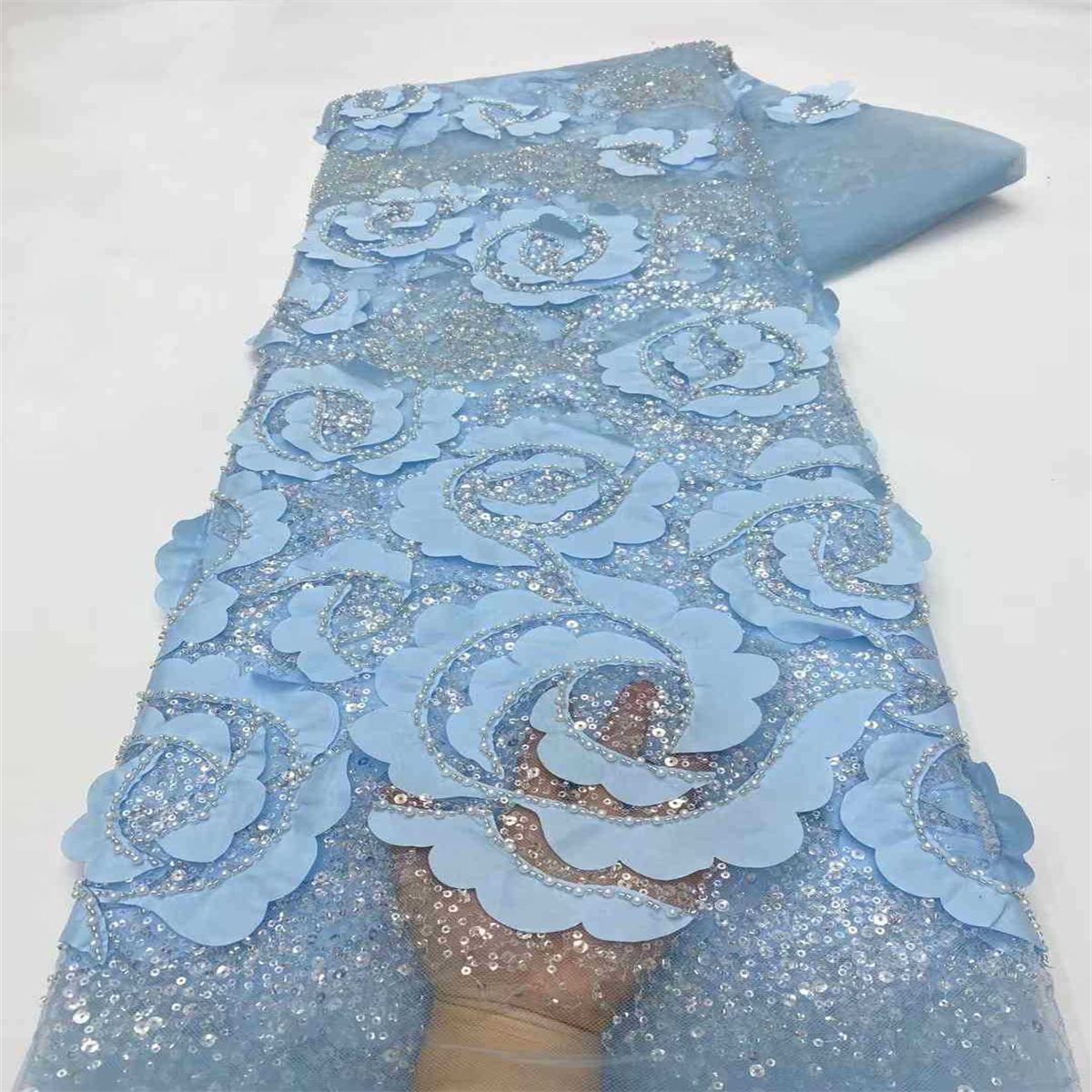 3D Flowers, Sequins, Pearls, Beads, Wedding, Evening