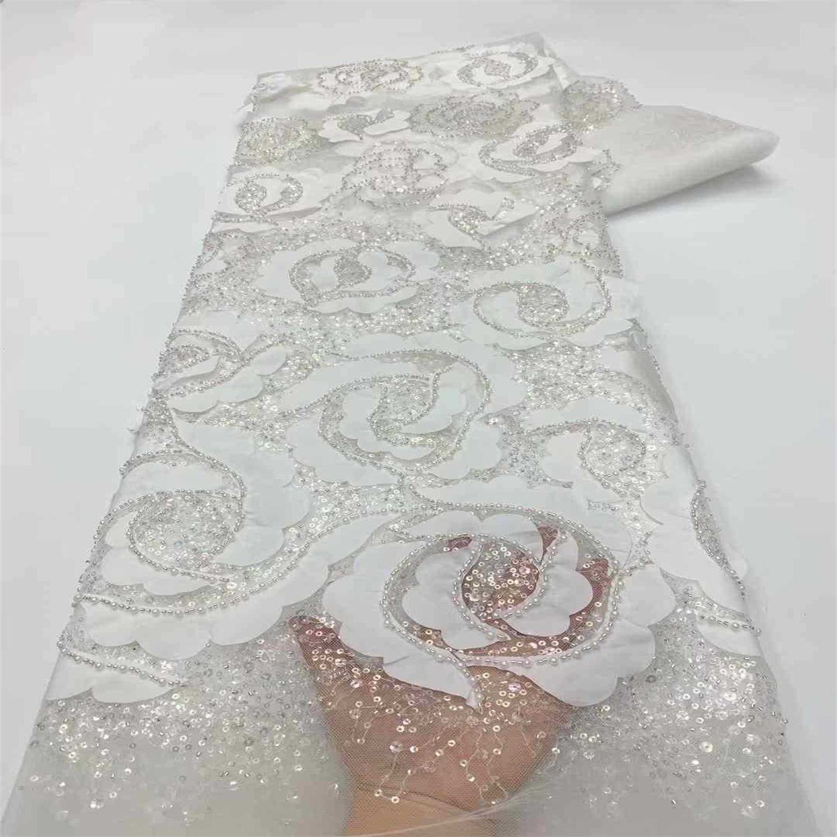 3D Flowers, Sequins, Pearls, Beads, Wedding, Evening