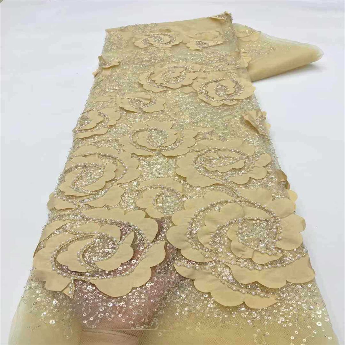 3D Flowers, Sequins, Pearls, Beads, Wedding, Evening