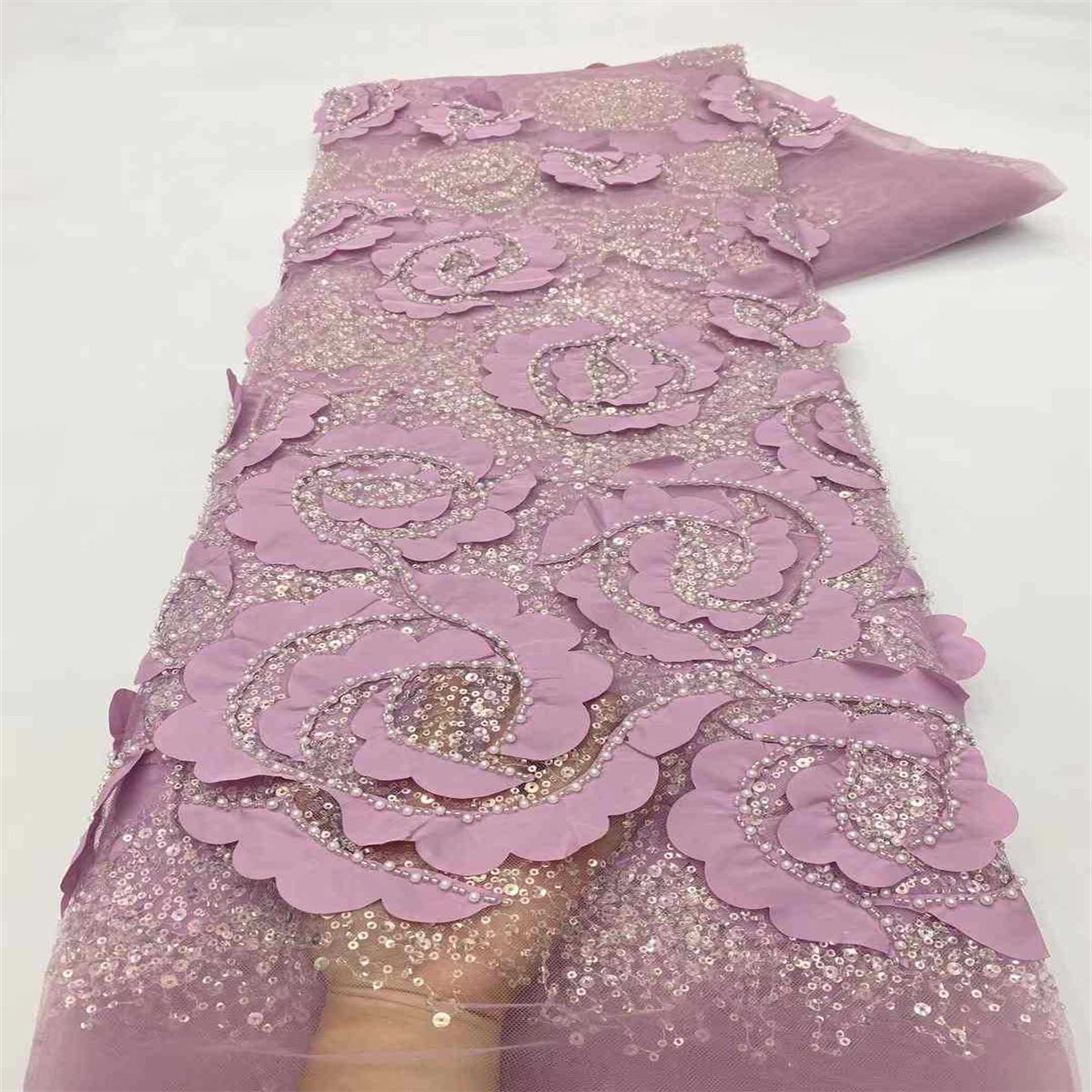 3D Flowers, Sequins, Pearls, Beads, Wedding, Evening