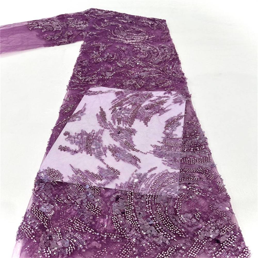 5 Yards Beaded Mesh Fabric, Beaded Tulle Lace Fabric for Dresses & Gowns | Love in Lace | NO. PFS049