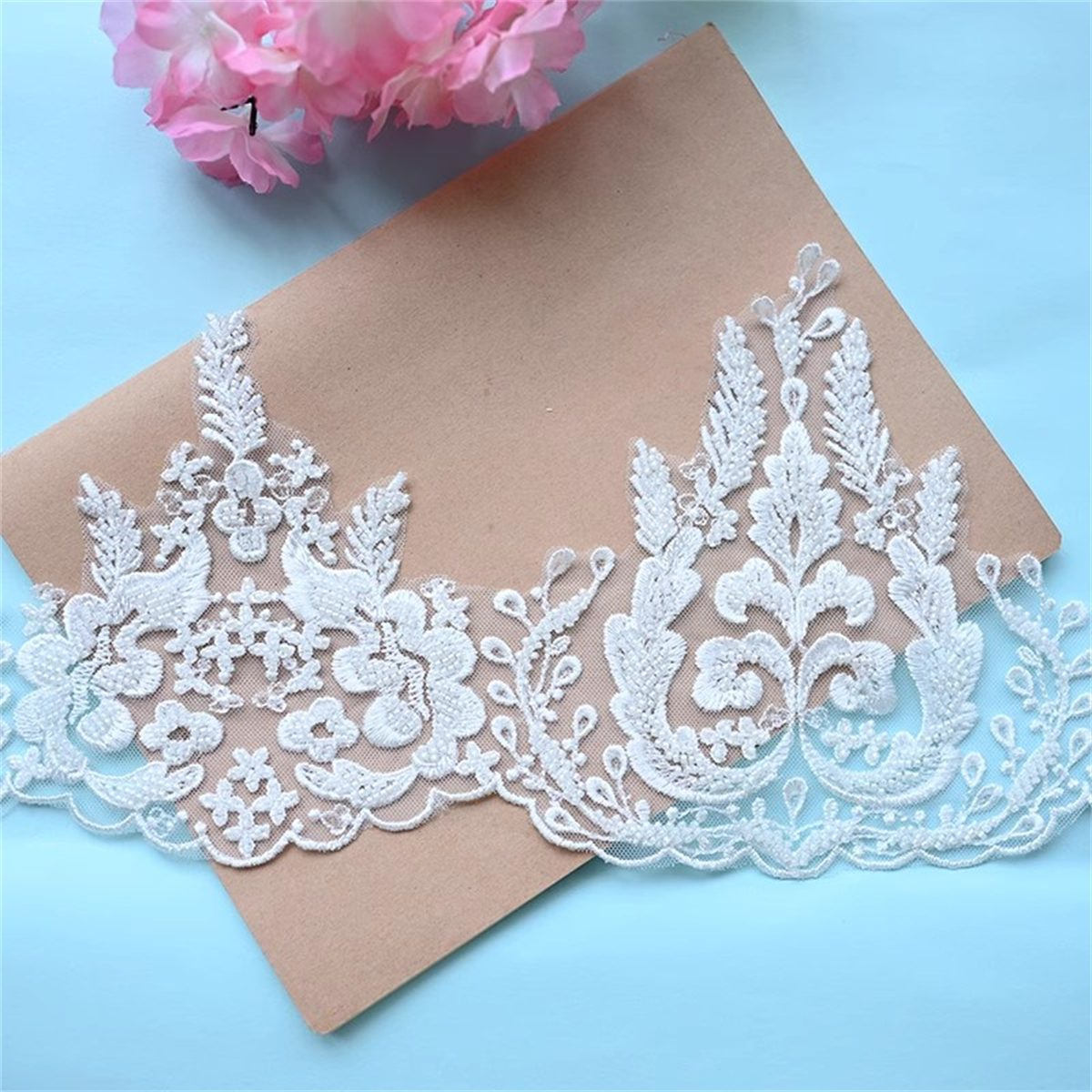 10 Yards Beaded Bridal Lace Trim, Embroidered Wedding Lace Trim for Bridal Gowns & Veils | Love in Lace | NO. JB032