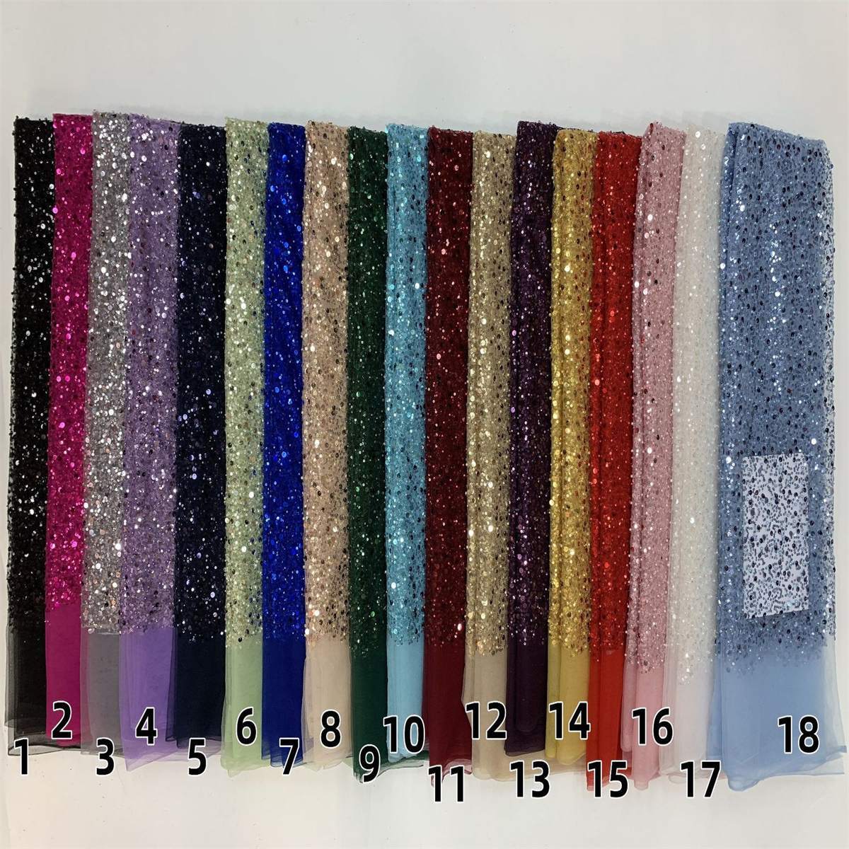 5 Yards Beaded Mesh Fabric for Dresses & Gowns, Embellished Beaded Tulle Fabric with Beads, Pearls & Sequins | Love in Lace | NO. JS103
