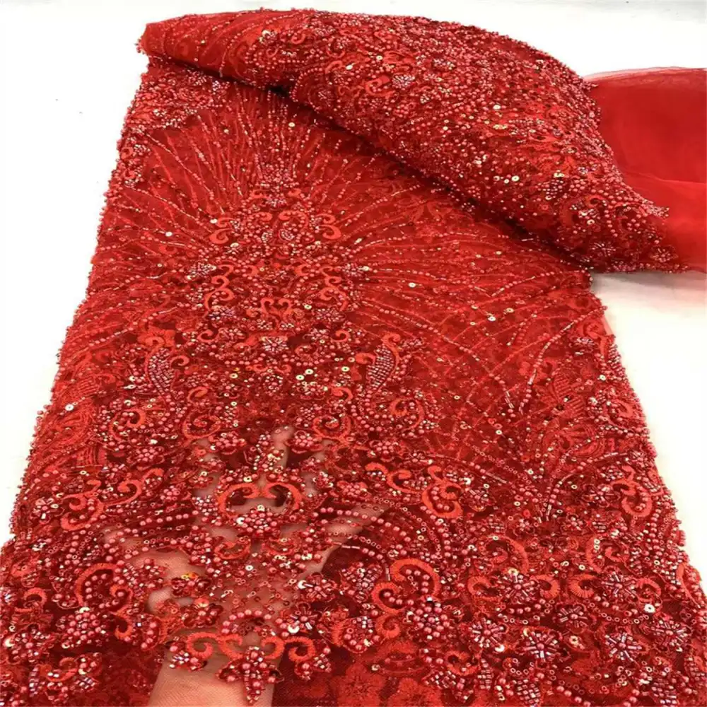 Embroidered Beaded Lace Fabric - 5 Yards | MOD JX467,Beaded Fabrics Embroidered Beaded Lace Fabric - 5 Yards | MOD JX467,Beaded Fabrics