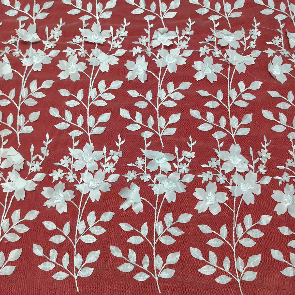 1 Yard 3D Floral Embroidered Bridal Lace Fabric – Luxury Wedding Gown and Bridal Dress Material | Love in Lace