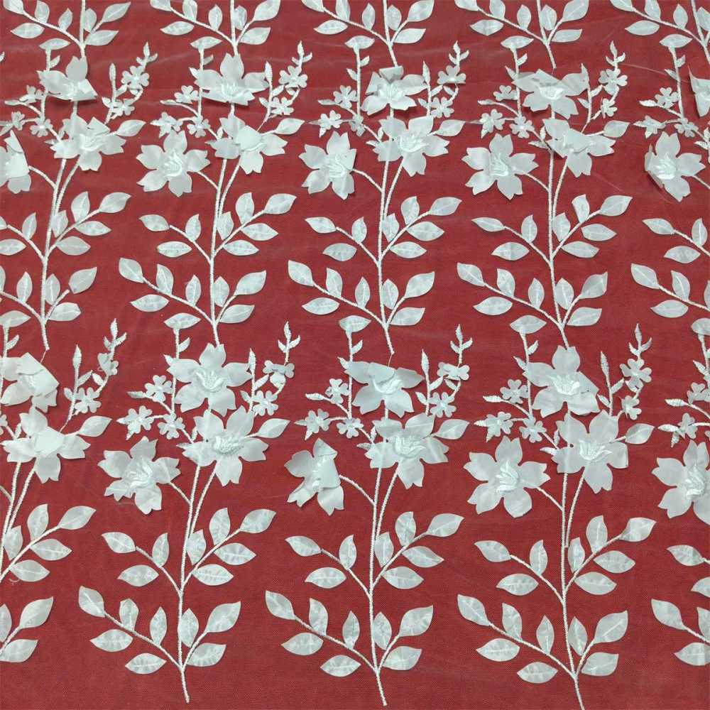 1 Yard 3D Floral Embroidered Bridal Lace Fabric – Luxury Wedding Gown and Bridal Dress Material | Love in Lace