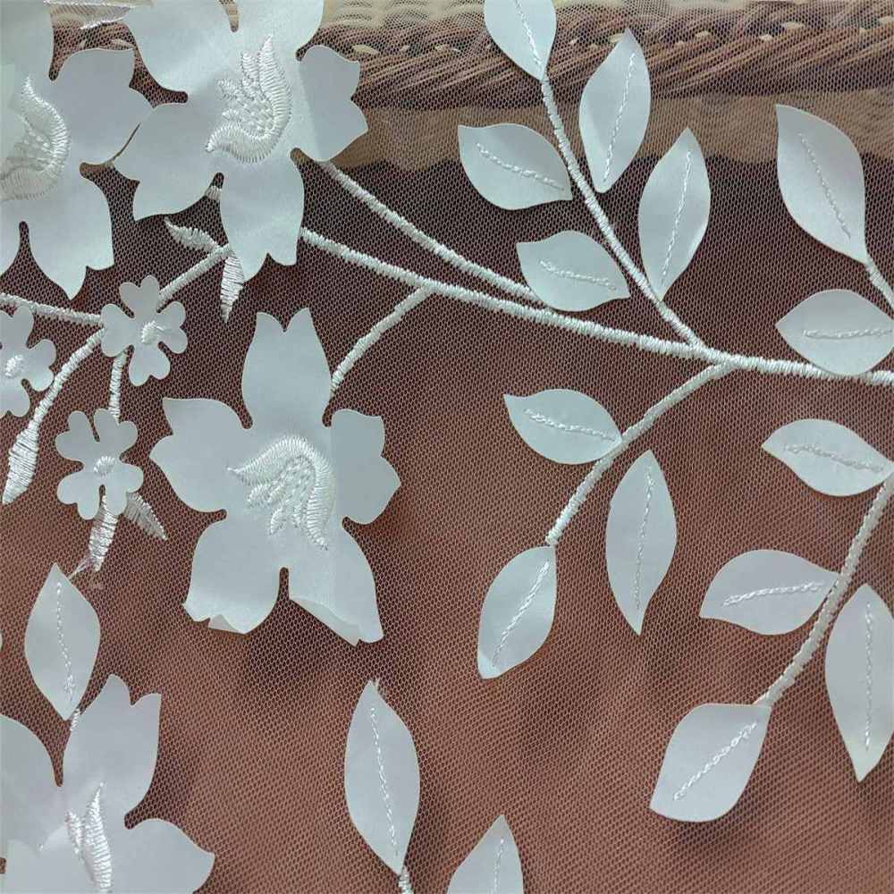 1 Yard 3D Floral Embroidered Bridal Lace Fabric – Luxury Wedding Gown and Bridal Dress Material | Love in Lace