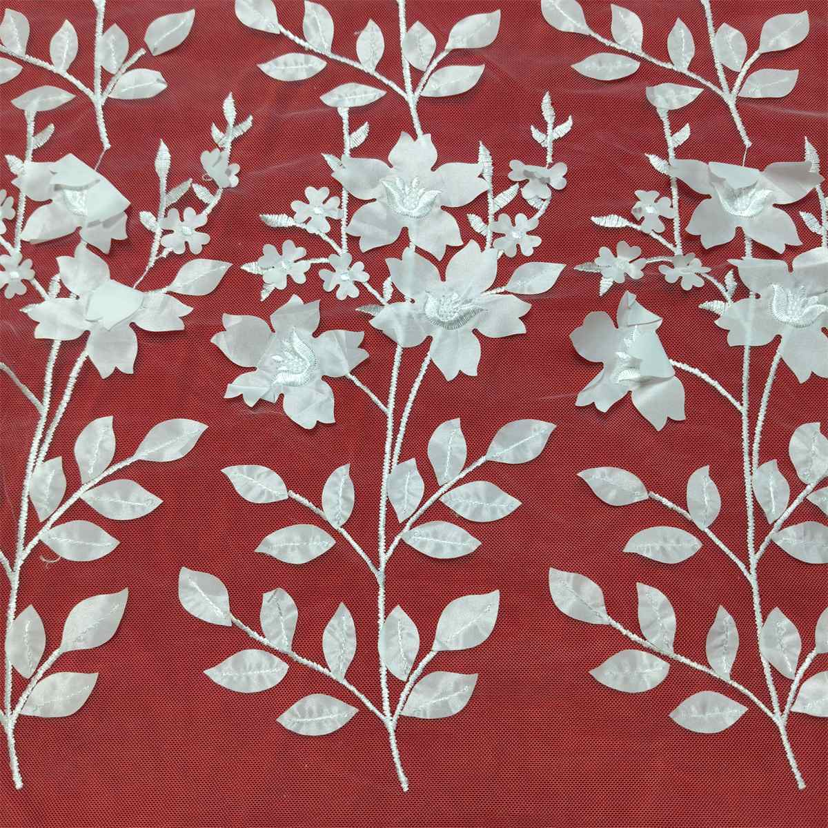 1 Yard 3D Floral Embroidered Bridal Lace Fabric – Luxury Wedding Gown and Bridal Dress Material | Love in Lace