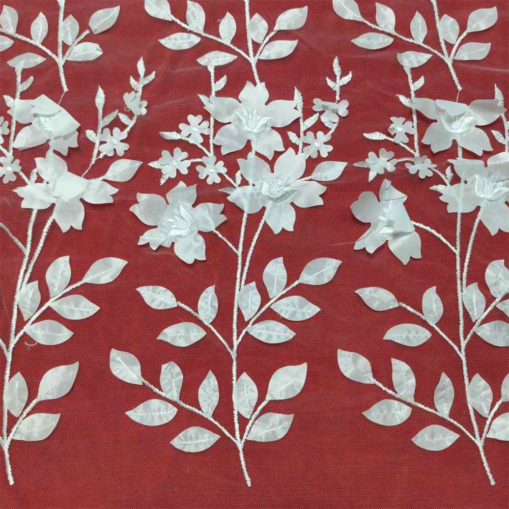 1 Yard 3D Floral Embroidered Bridal Lace Fabric – Luxury Wedding Gown and Bridal Dress Material | Love in Lace