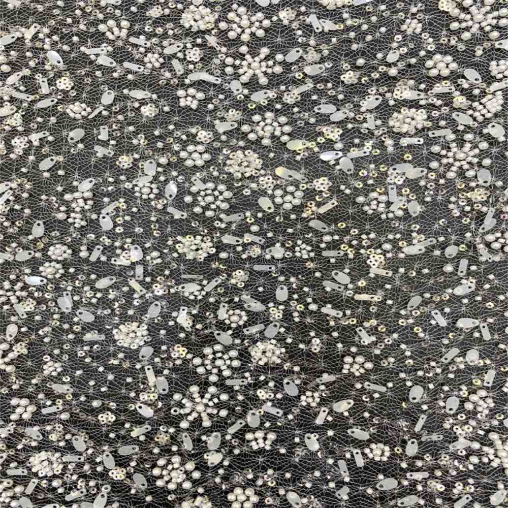 5 Yards Pearl Beaded Bridal Lace Fabric – Luxury Wedding Gown and Bridal Dress Material | Love in Lace