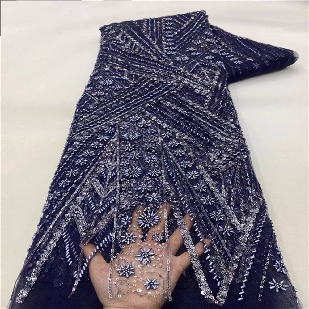 5 Yards Beaded Mesh Fabric, Beaded Tulle Fabric for Wedding, Evening Dresses & Gowns, Embellished with Beads & Pearls | Love in Lace | NO. JLT017