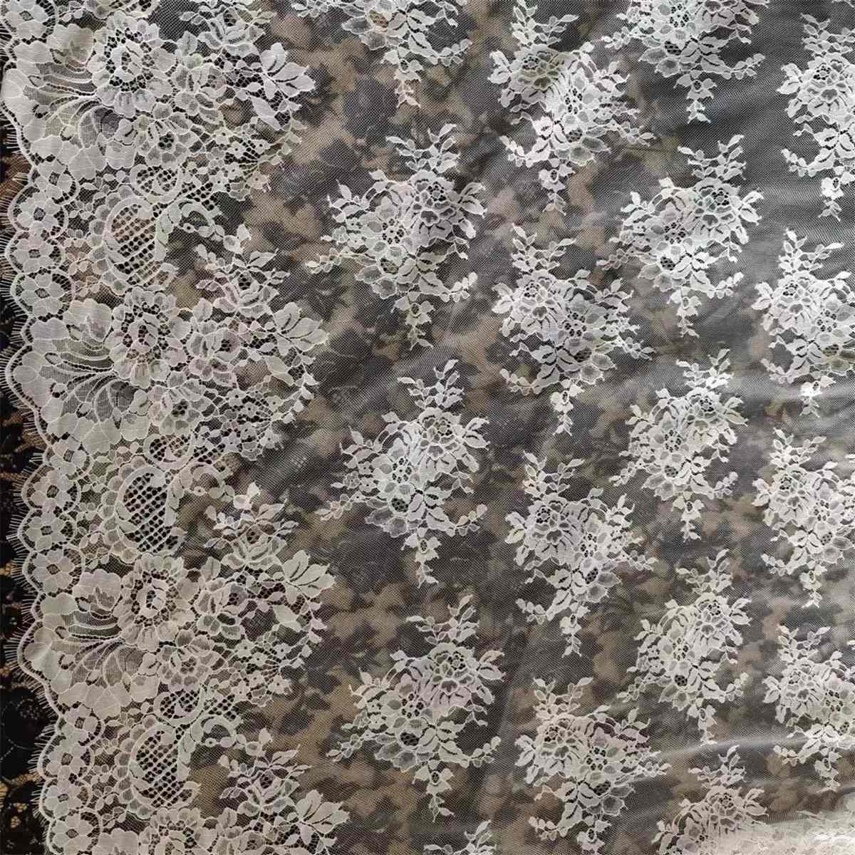 3 Meters Eyelash Chantilly Lace Material Fabric