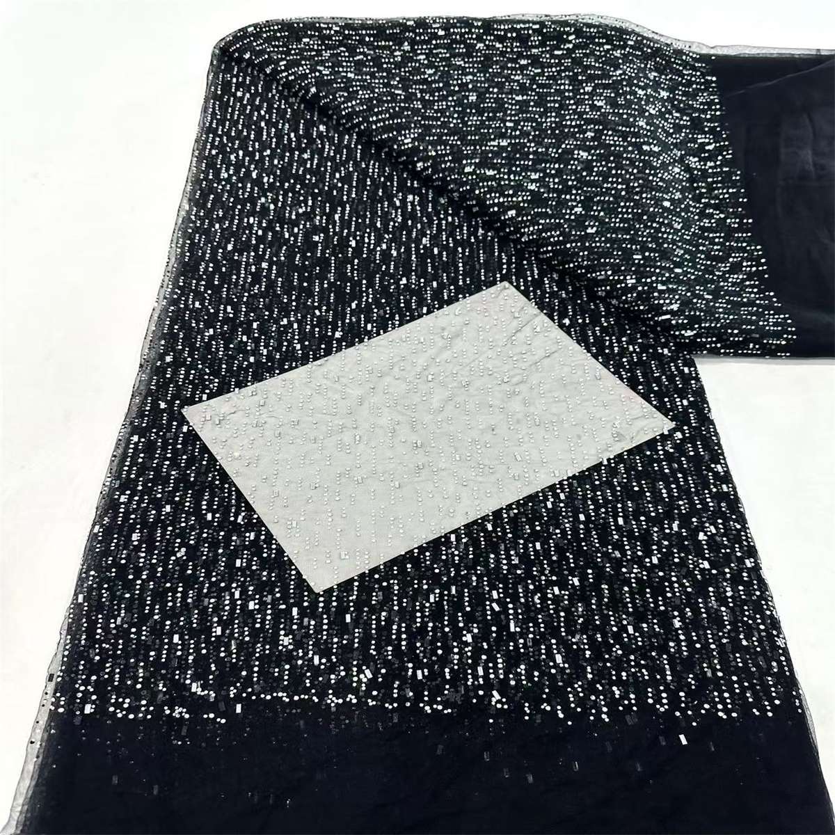 5 Yards Crystal Rhinestone Lace Fabric – Luxury Wedding Gown and Evening Dress Material