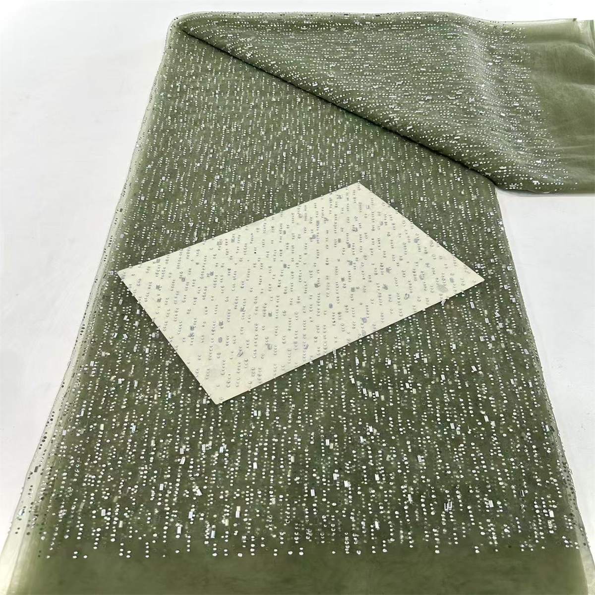 5 Yards Crystal Rhinestone Lace Fabric – Luxury Wedding Gown and Evening Dress Material