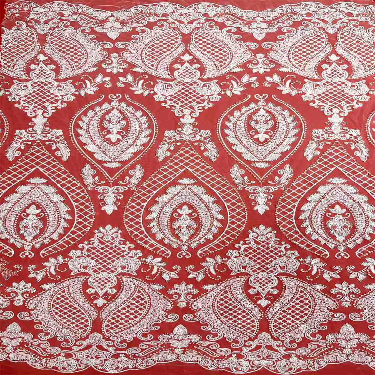 Beaded Tulle Fabric HN323