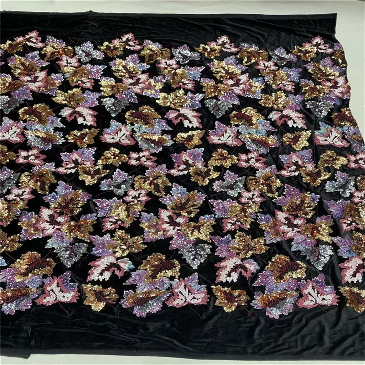 5 Yards Embroidered Sequin Velvet Fabric, Lace Fabric for Evening Wear & Party Dresses | Love in Lace | NO. JLT062