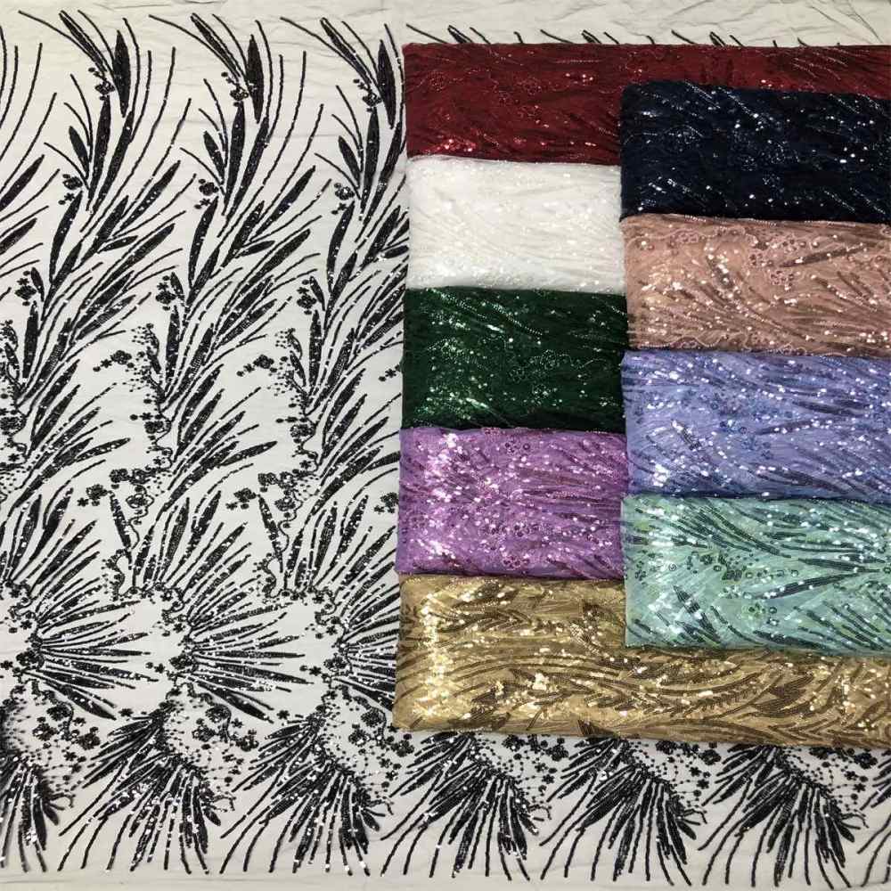 Beaded Tulle Fabric HN333
