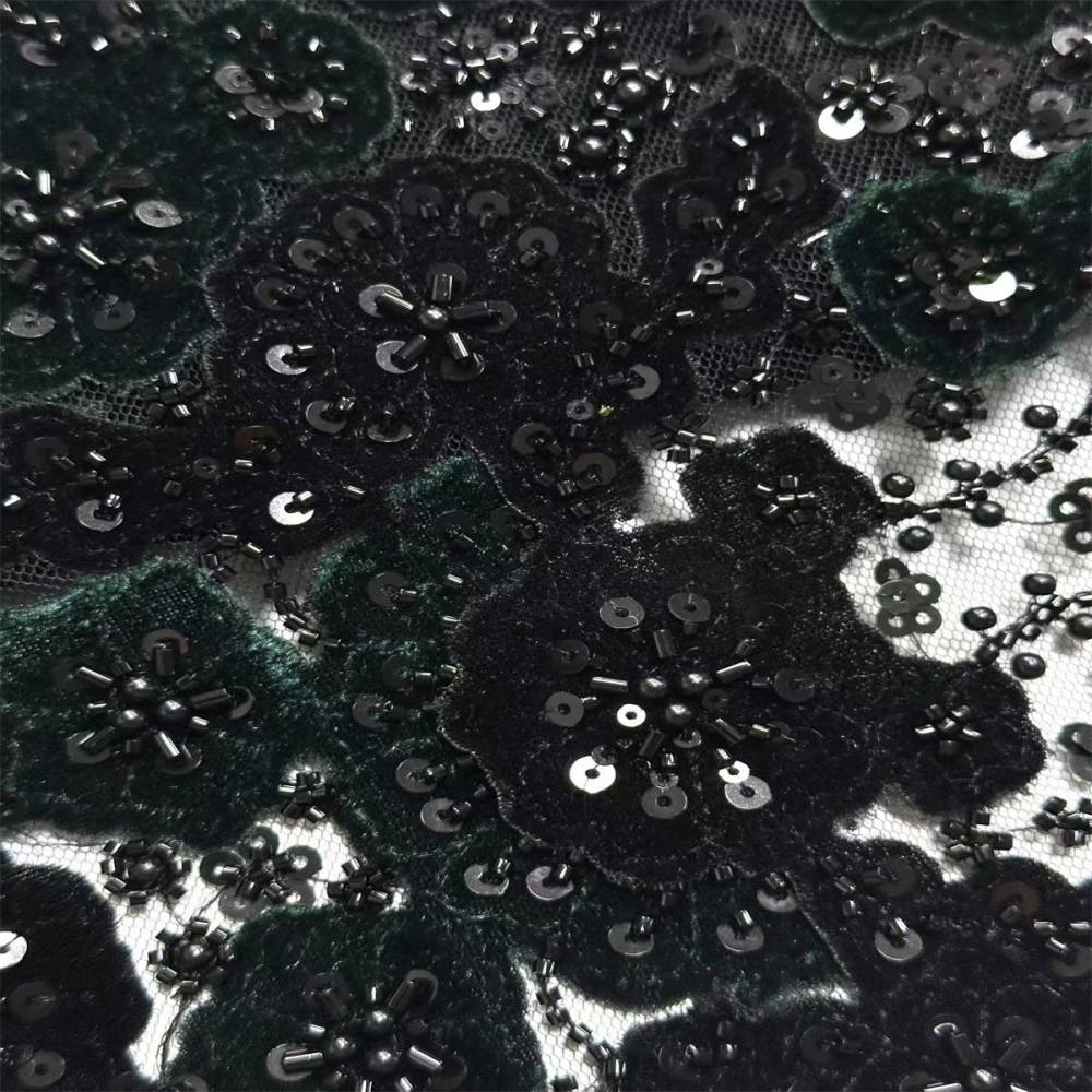 Beaded Mesh Fabric HN342