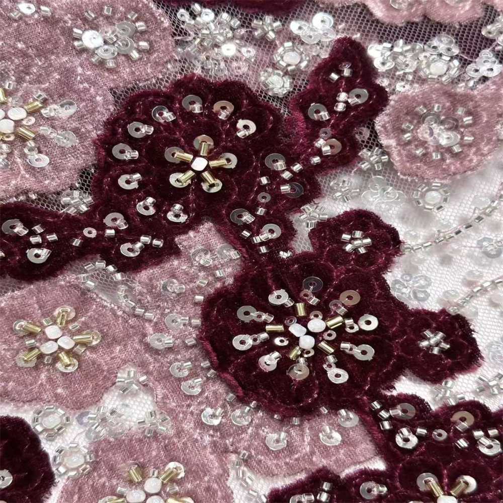 Beaded Mesh Fabric HN342