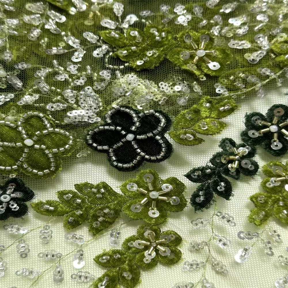Beaded Mesh Fabric HN345