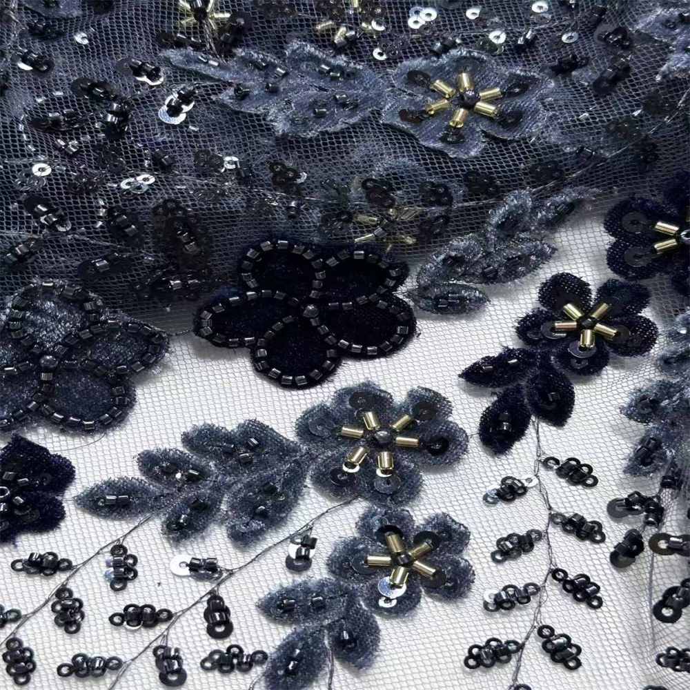 Beaded Mesh Fabric HN345