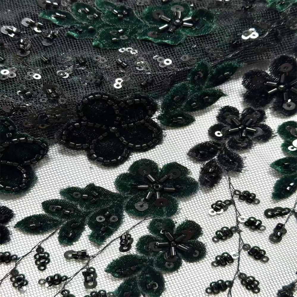 Beaded Mesh Fabric HN345