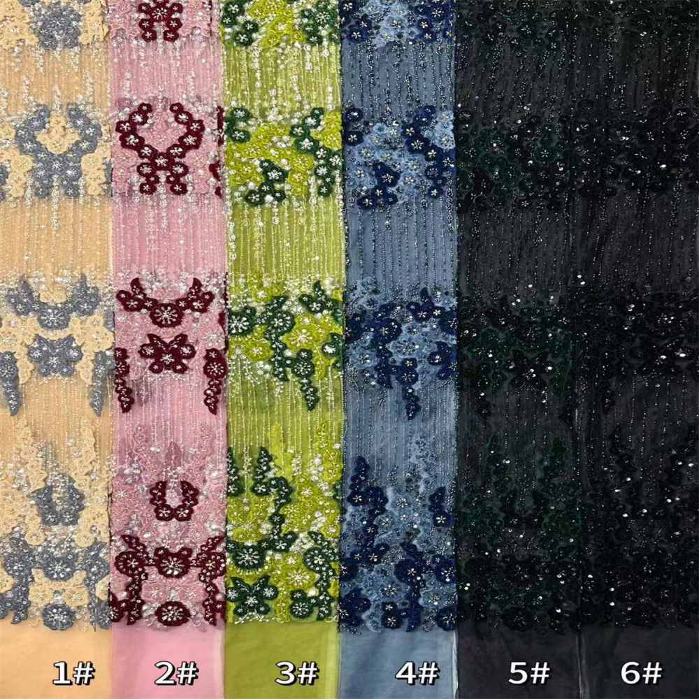 Beaded Mesh Fabric HN345