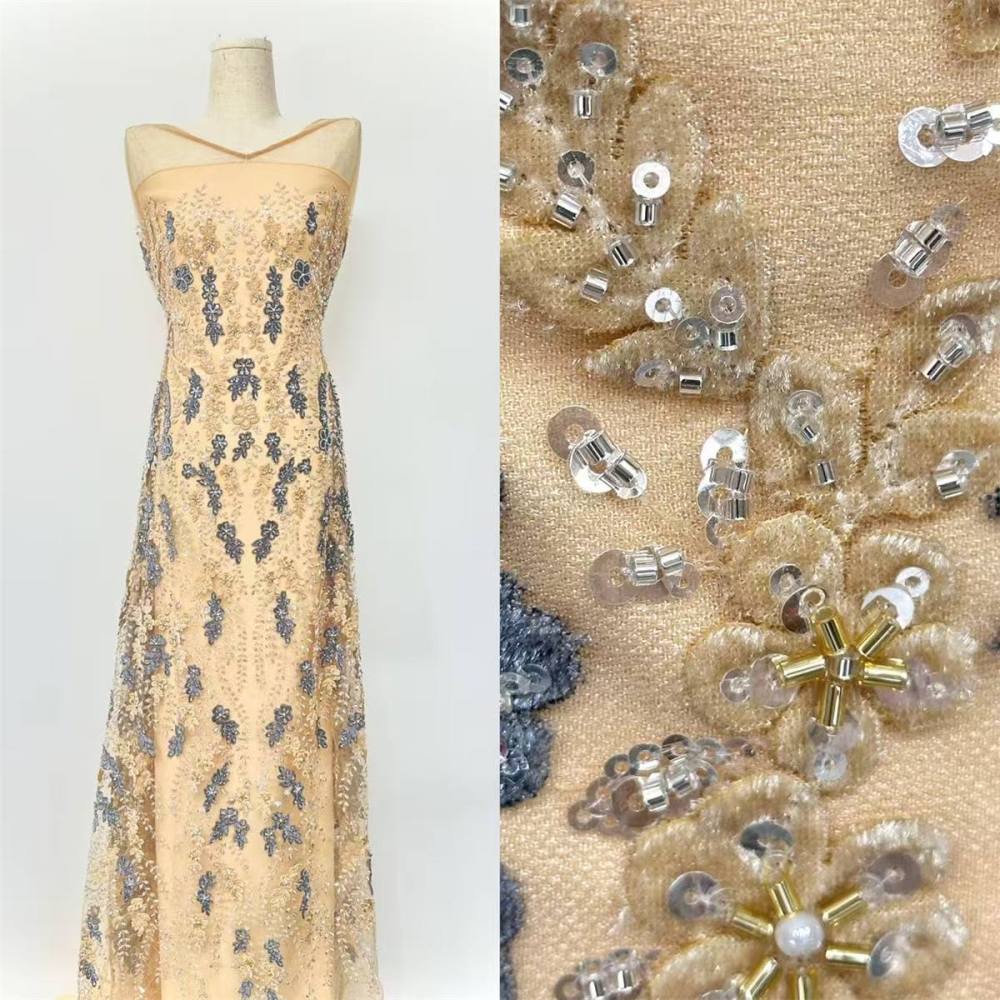 Beaded Mesh Fabric HN345